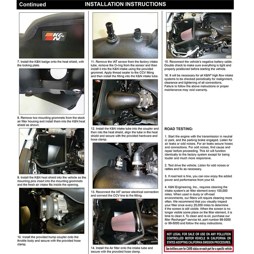 K&N 2022 Jeep Grand Wagoneer V8-6.4L Performance Air Intake System