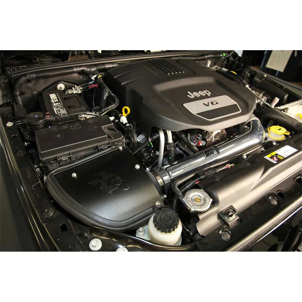 K&N 12-18 Jeep Wrangler V6-3.6L High Flow Performance Intake Kit (12-15 CARB Approved)
