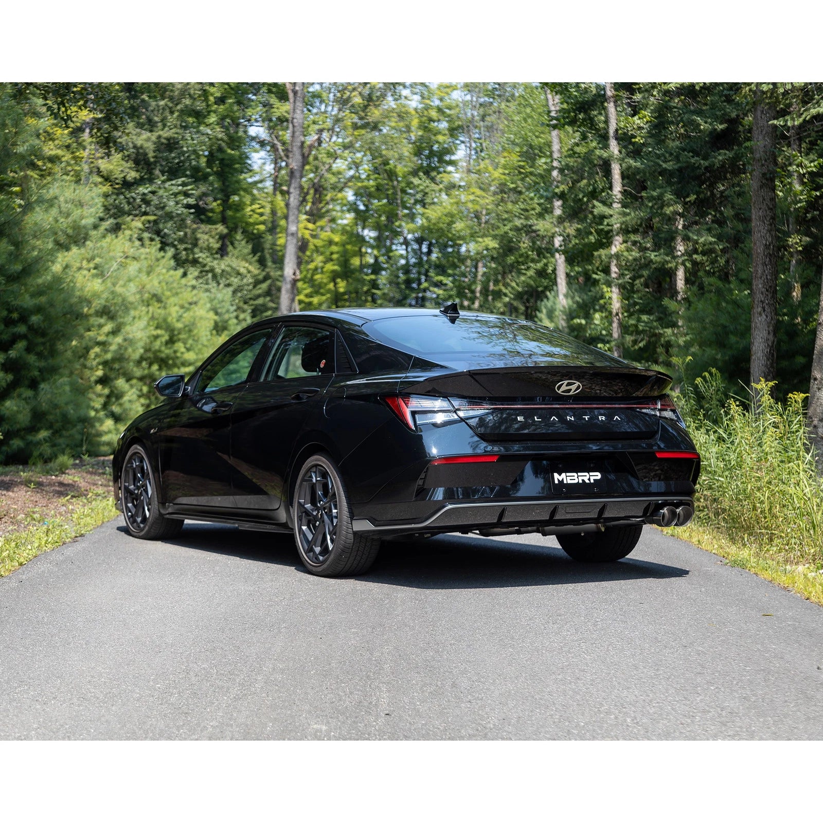 MBRP 21-24 Hyundai Elantra Aluminized Steel 3in Axle-Back Single Rear Exit with Dual Outlet Tip