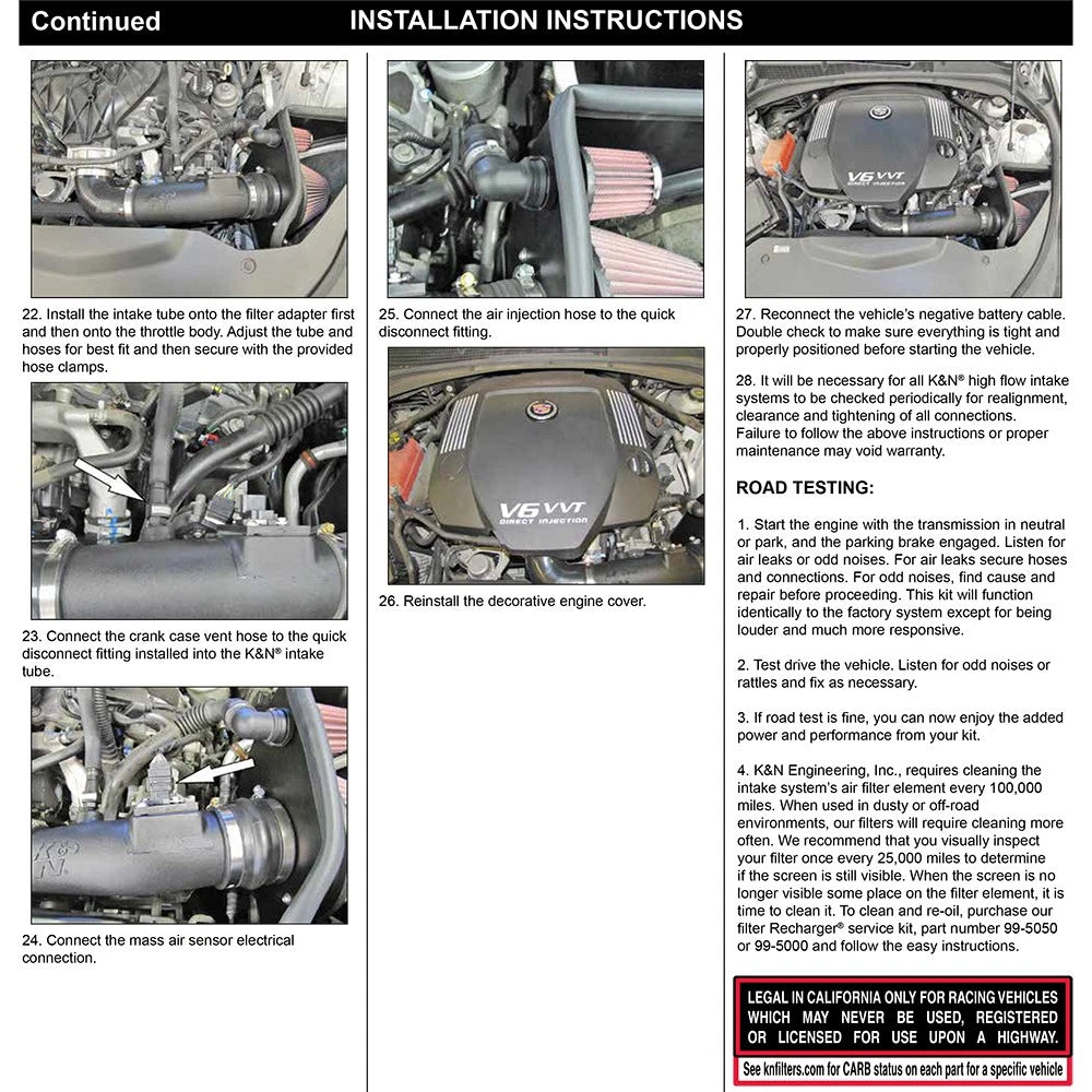 K&N 13-15 Cadillac ATS V6-3.6L F/I AirCharger Performance Intake