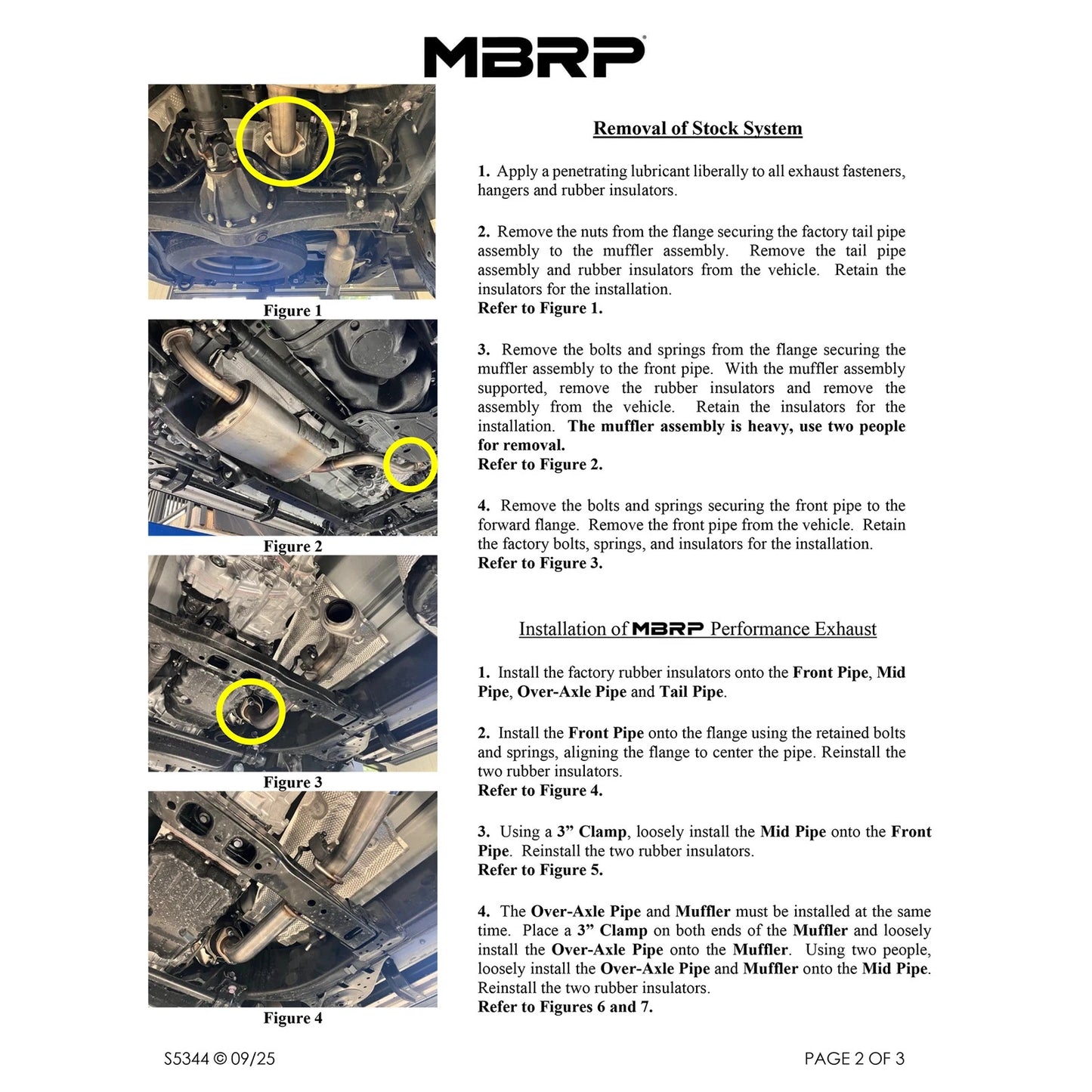 MBRP 24-26 Toyota Land Cruiser 2.4L 3in Cat-Back Single Rear High-Clearance Turn Down - T304