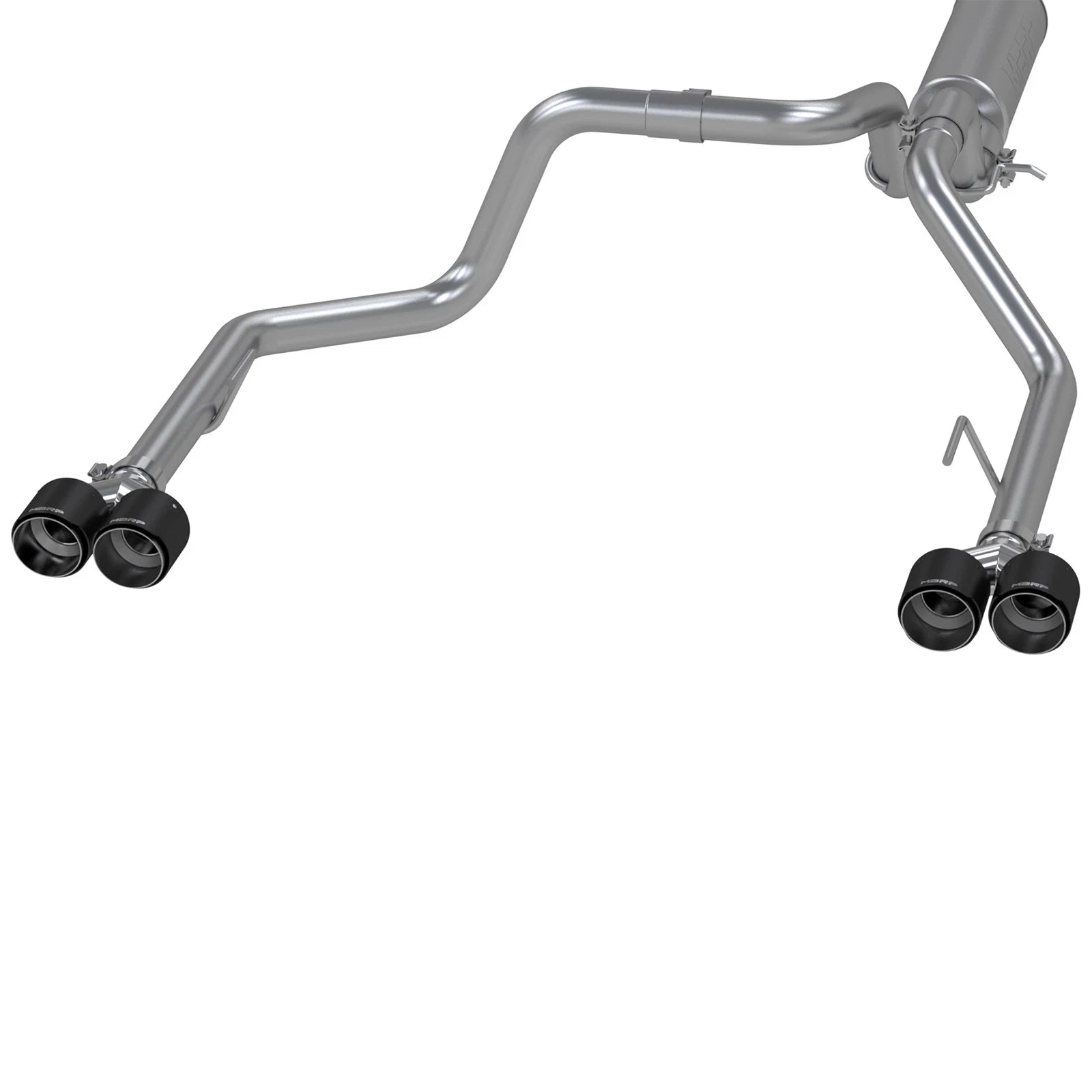 MBRP 19-21 Chevy Silverado 1500 6.2L 2.5in Dual Split Rear Cat Back w/ Quad Carbon Fiber Tips- T304