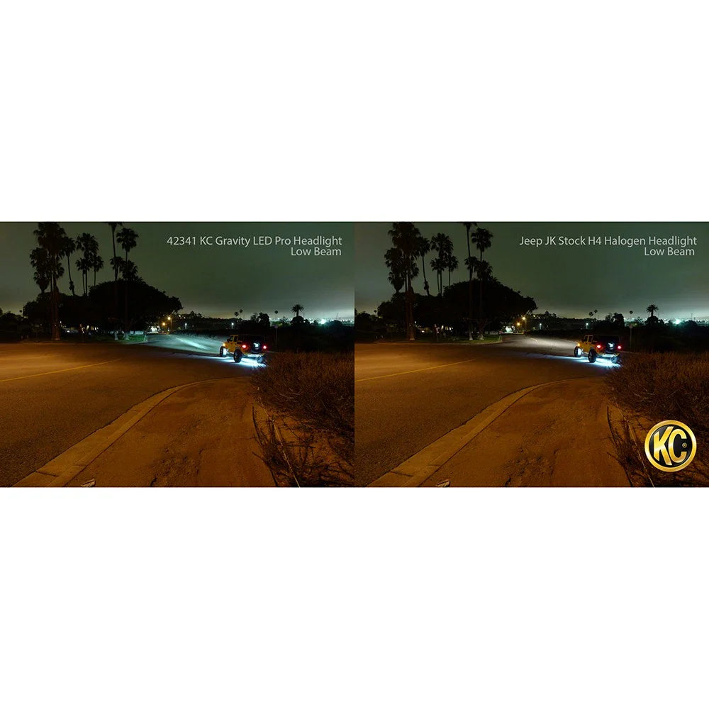 KC HiLiTES 07-18 Jeep JK 7in. Gravity LED Pro DOT Approved Replacement Headlight (Single)