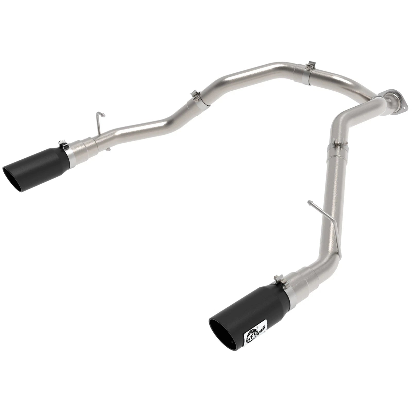 aFe Large Bore-HD 3 IN 409 Stainless Steel DPF-Back Exhaust System w/Black Tip RAM 1500 20-21 V6-3.0