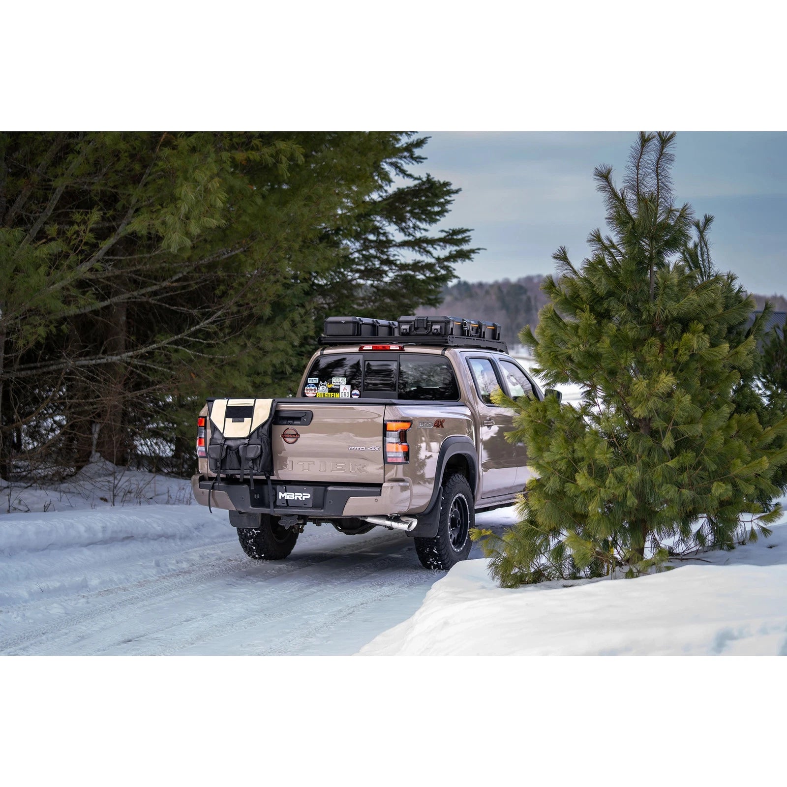 MBRP 22-23 Nissan Frontier 3.8L 3in Tip 3in Cat Back Single Side Exit Street Profile - Aluminized