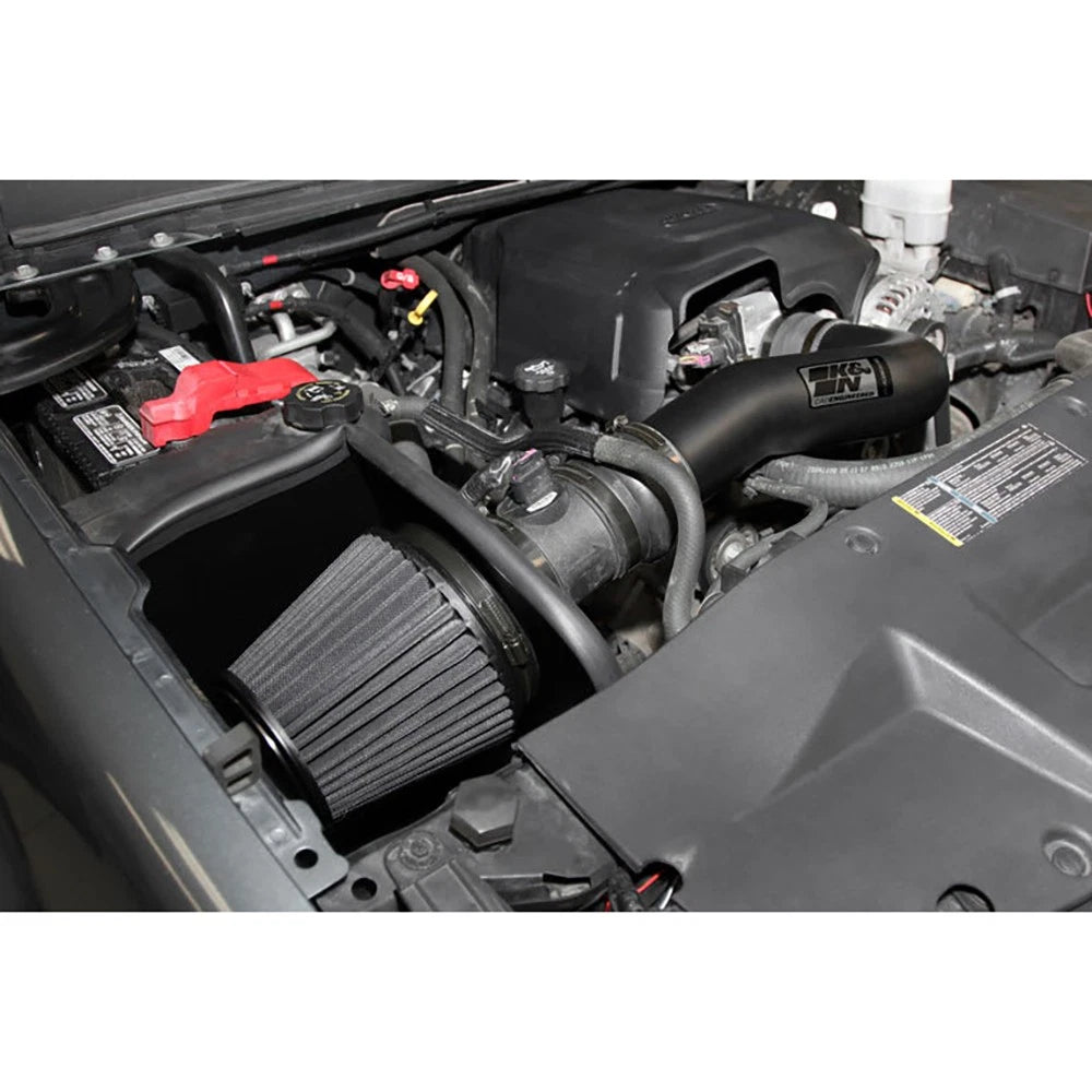 K&N 07-08 Chevy Silverado 1500 4.8L/5.3L V8 / 07-08 GMC Yukon 4.8L/5.3L V8 Black Perf Intake Kit