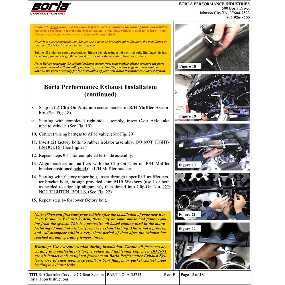 Borla 2014 Chevrolet Corvette C7 6.2L 8cyl ATAK Exhaust w/ NPP Dual Mode (rear section only)
