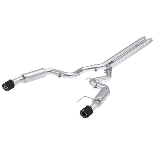 MBRP 2024 Ford Mustang GT S650, 5.0L Cat-Back Dual Split Rear with Carbon Fiber Tips, Race Version