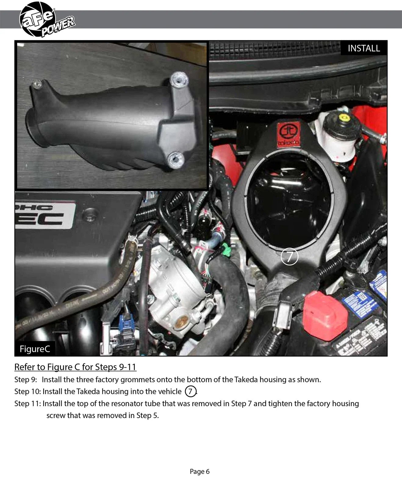 aFe Takeda Momentum Sealed Intake System 12 Honda Civic Si 2.4L Stage 2 Pro 5R Polished