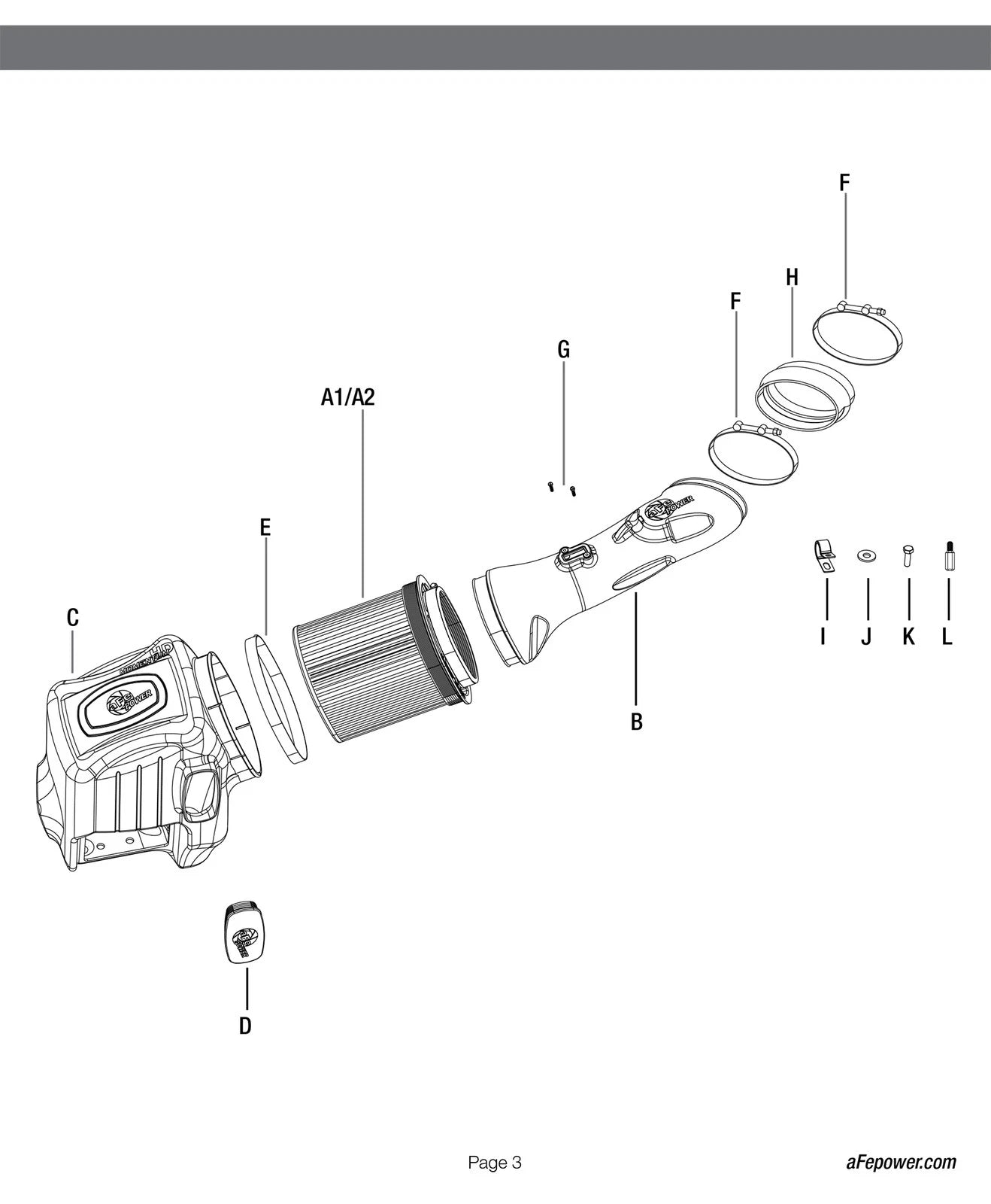 aFe Momentum HD Pro DRY S Stage-2 Si Intake 11-15 Ford Diesel Trucks V8-6.7L (See afe51-73005-E)