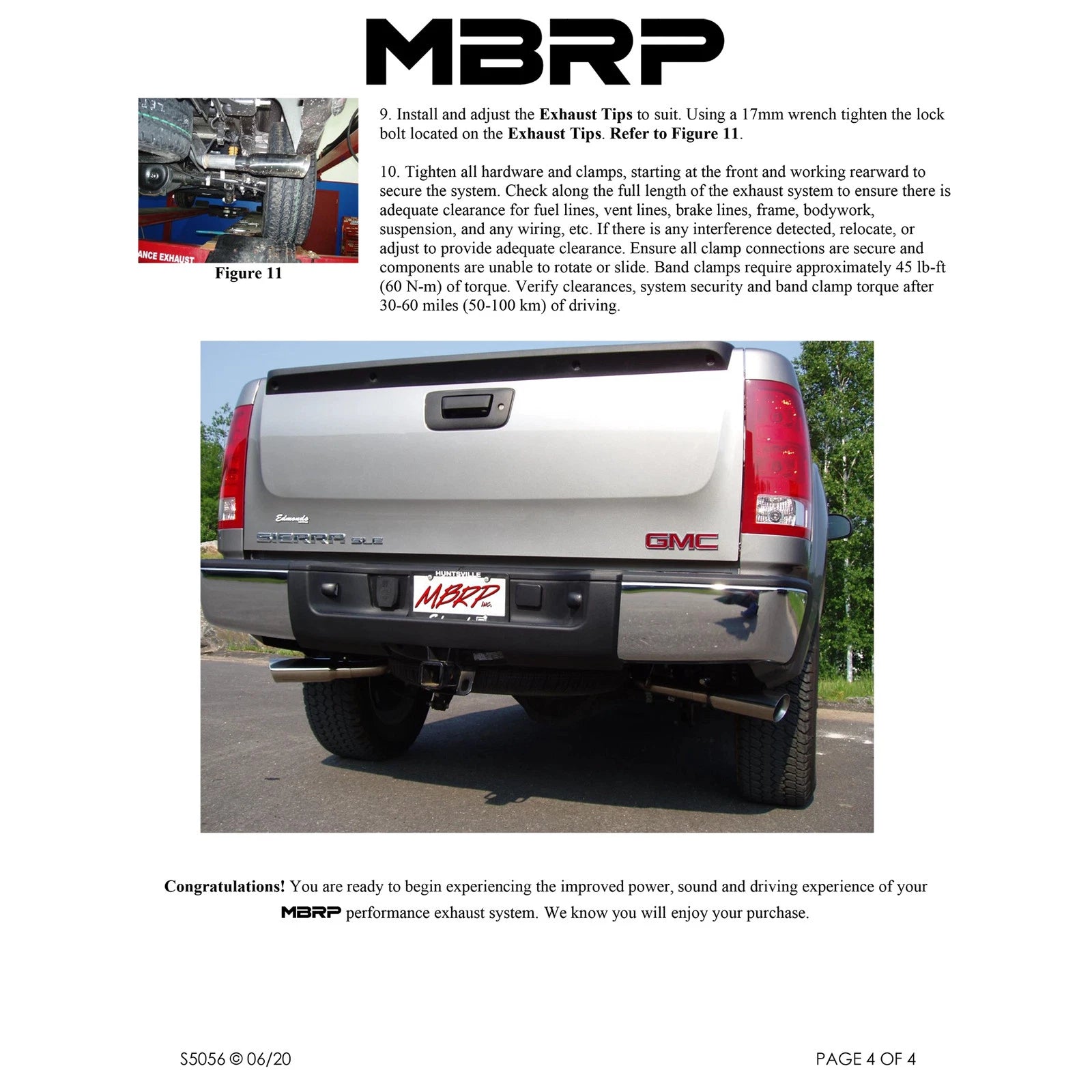 MBRP 2009 Chev/GMC 1500 4.8/5.3L EC/CC (excluding 8 bed) Cat Back Dual Split Side
