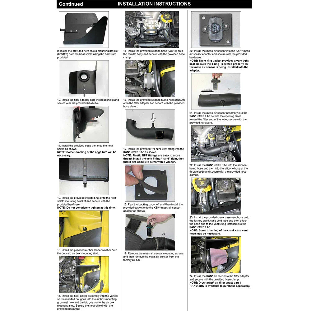 K&N 10 Chevy Camaro 3.6L V6 AirCharger Performance Intake