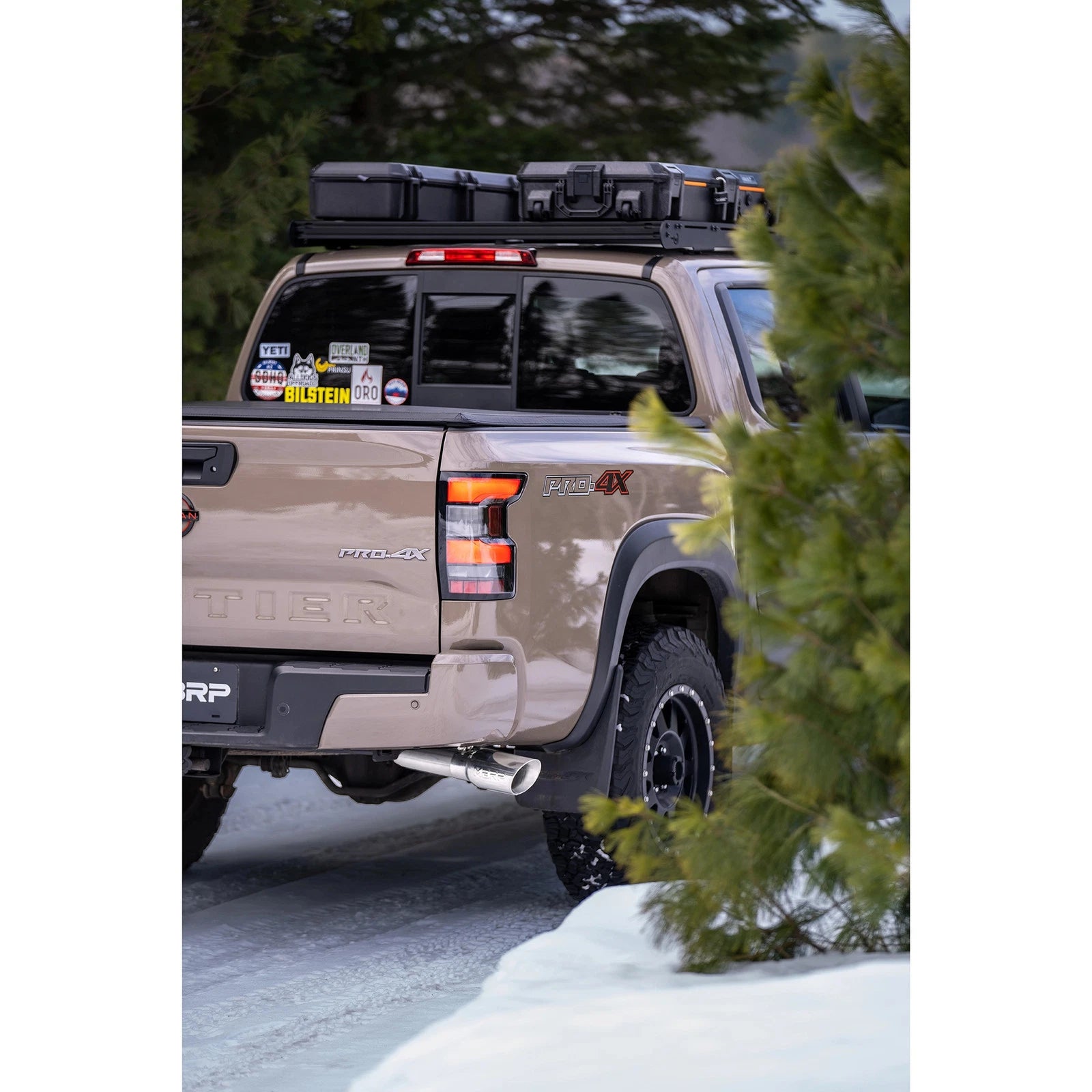 MBRP 22-23 Nissan Frontier 3.8L 3in Tip 3in Cat Back Single Side Exit Street Profile - T304