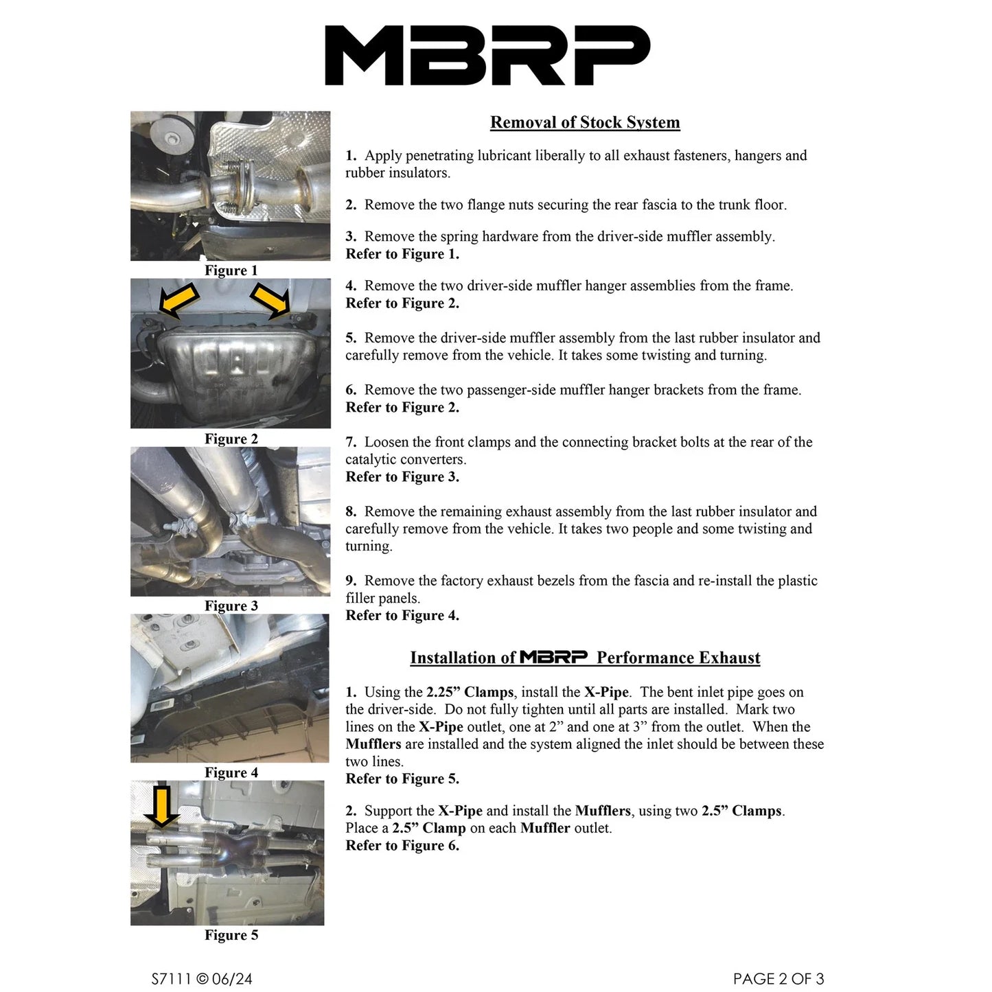 MBRP 2015+ Dodge Challenger 3.6L SS 2.5in Quad Tip Split Rear Exit w/ Carbon Fiber Tips - T304