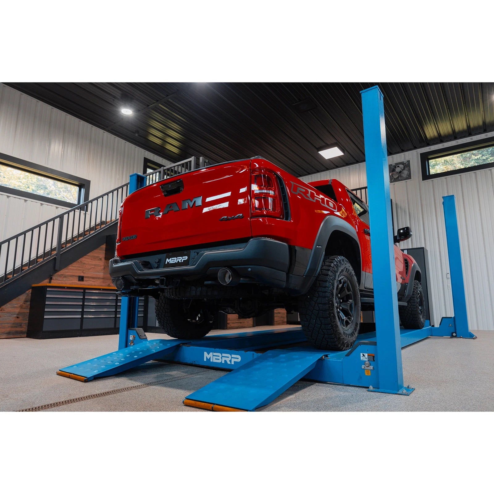 MBRP 2025 RAM RHO 3in Dual Split Rear Cat Back w/ Carbon Fiber Tips - T304