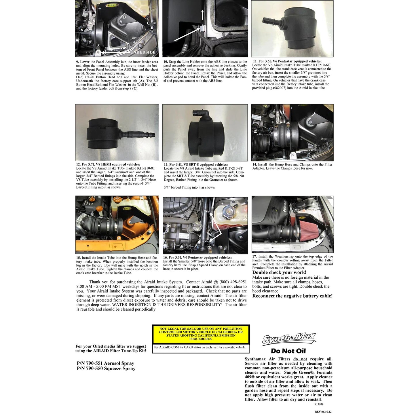 Airaid 11-23 Dodge Challenger/Charger V6/V8 Performance Air Intake System