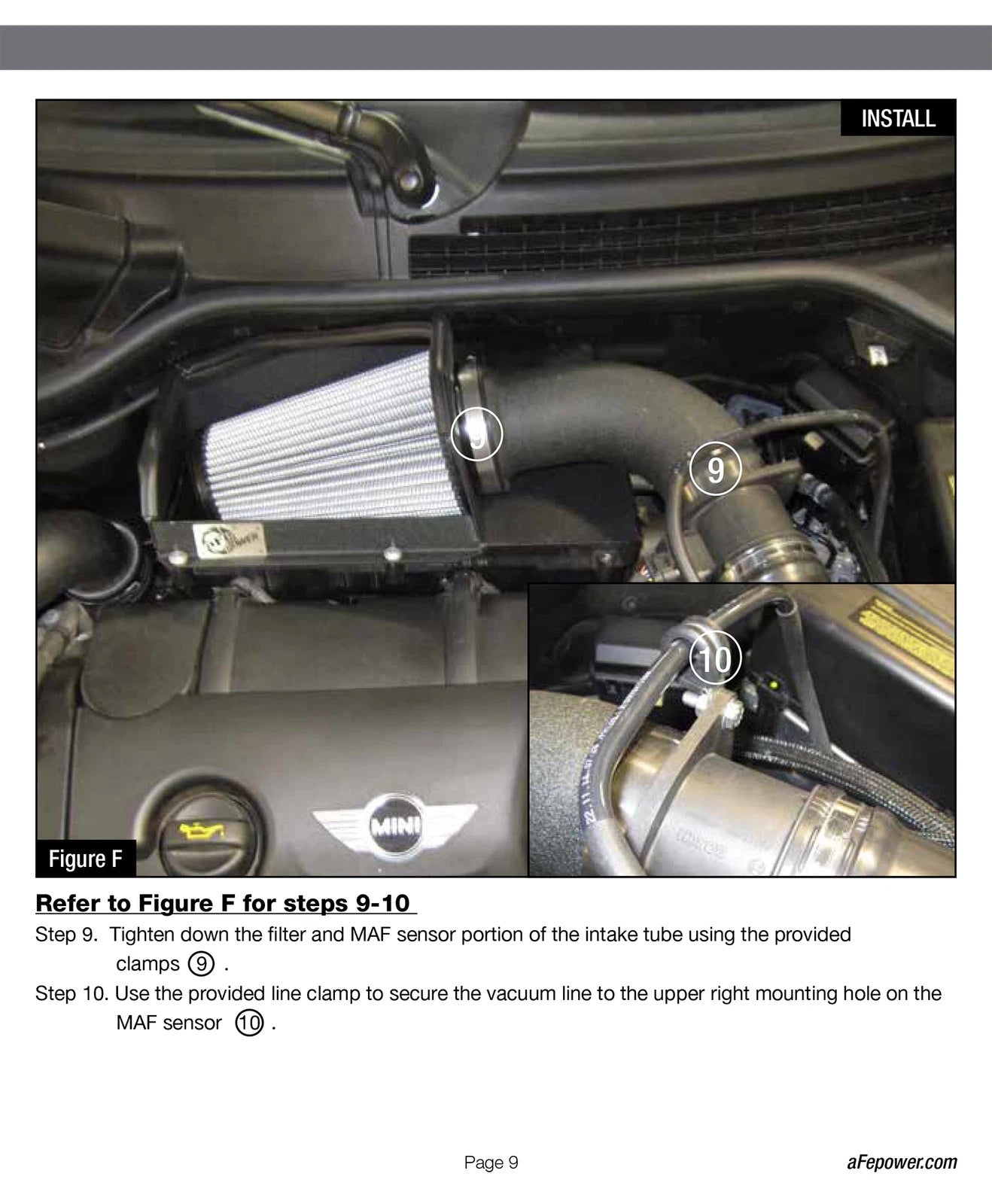 aFe MagnumFORCE Intake Stage-2 Pro DRY S 11-13 Mini Cooper S L4-1.6L (Turbo)