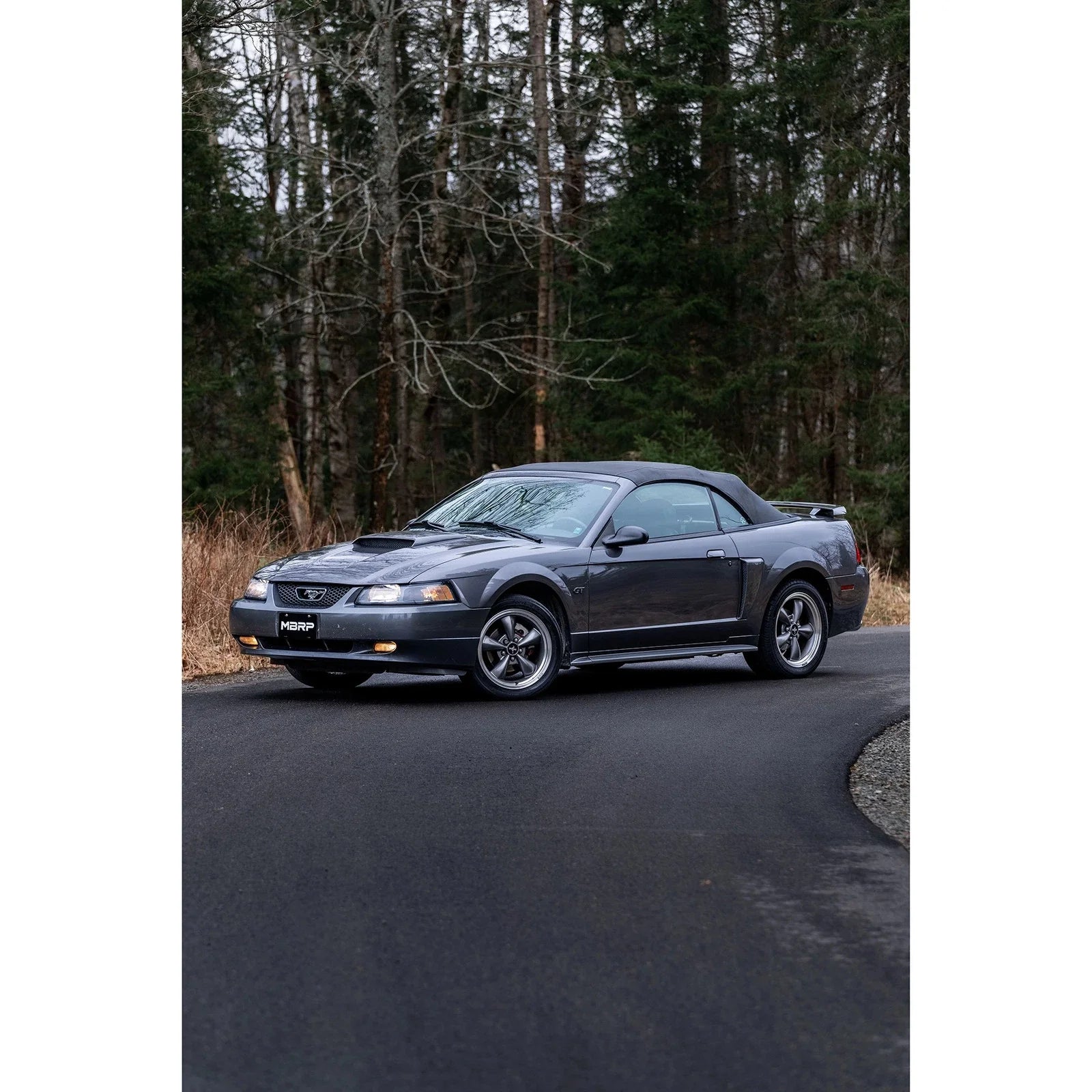 MBRP 99-04 Ford Mustang GT 4.6L 2.5in. Dual Split Rear AL Cat Back w/ 3.5in. Dual Wall Blk. Tips