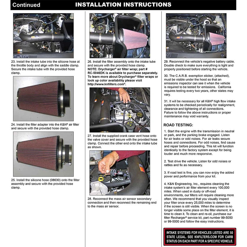 K&N 06 Ford F150 V6-4.2L Performance Intake Kit