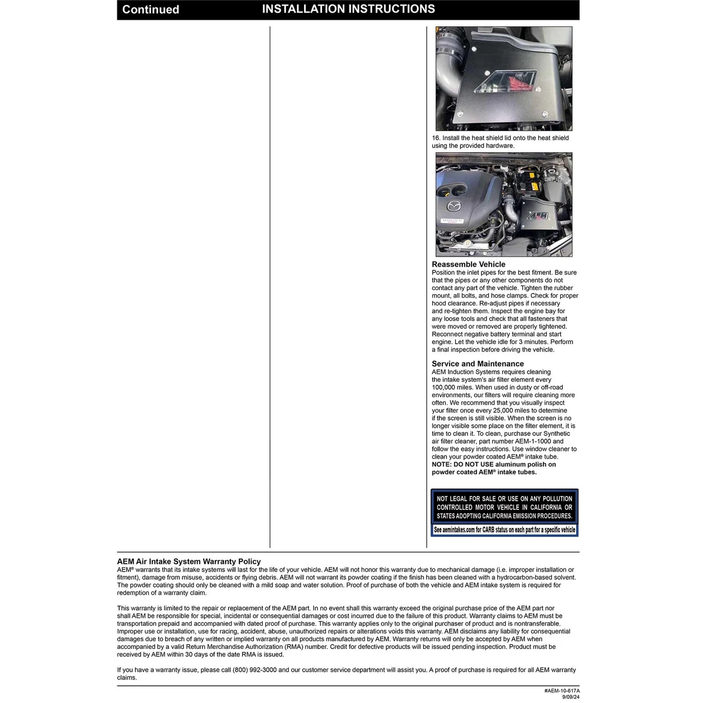 AEM 2021 Mazda 3 L4-2.5L F/I Cold Air Intake System