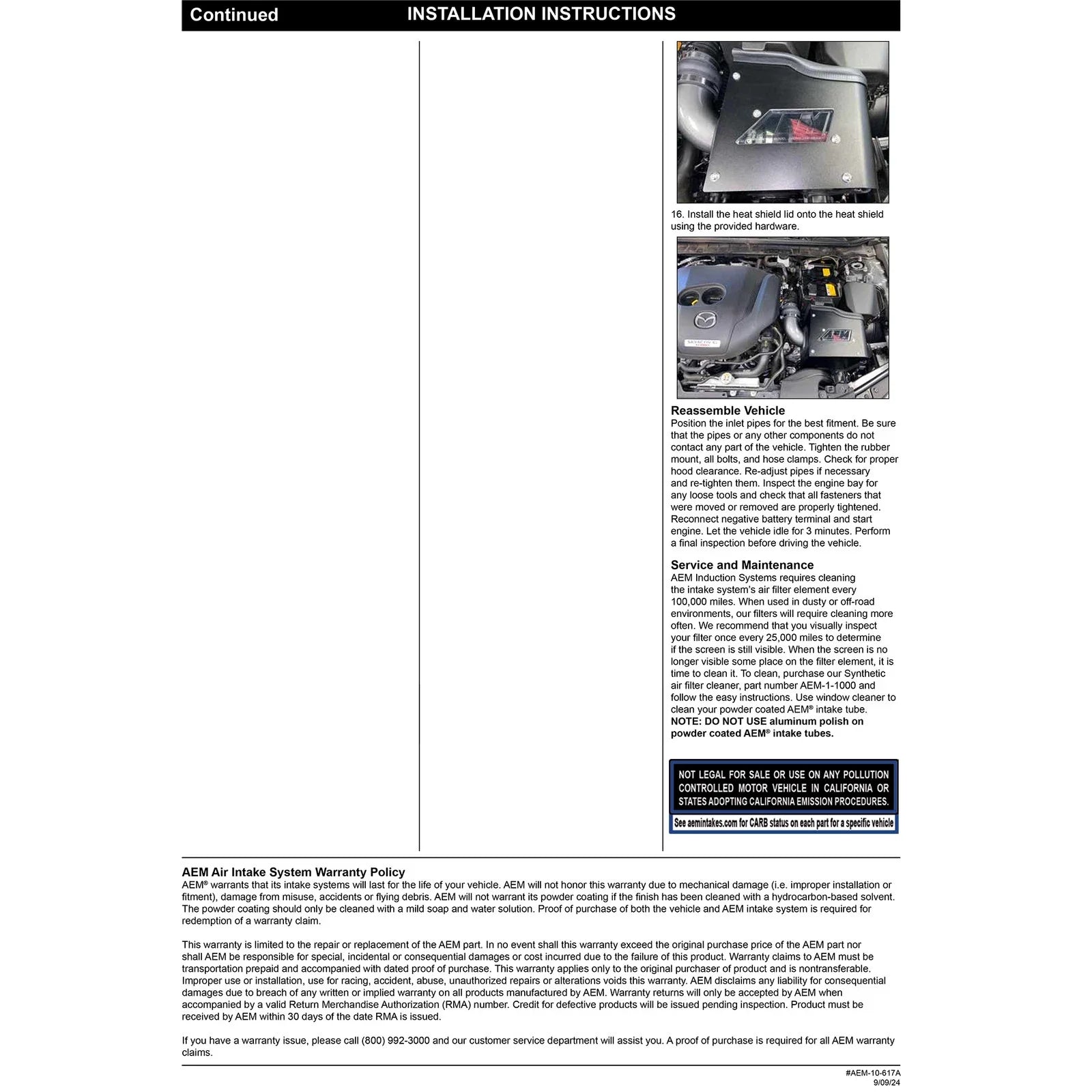 AEM 2021 Mazda 3 L4-2.5L F/I Cold Air Intake System