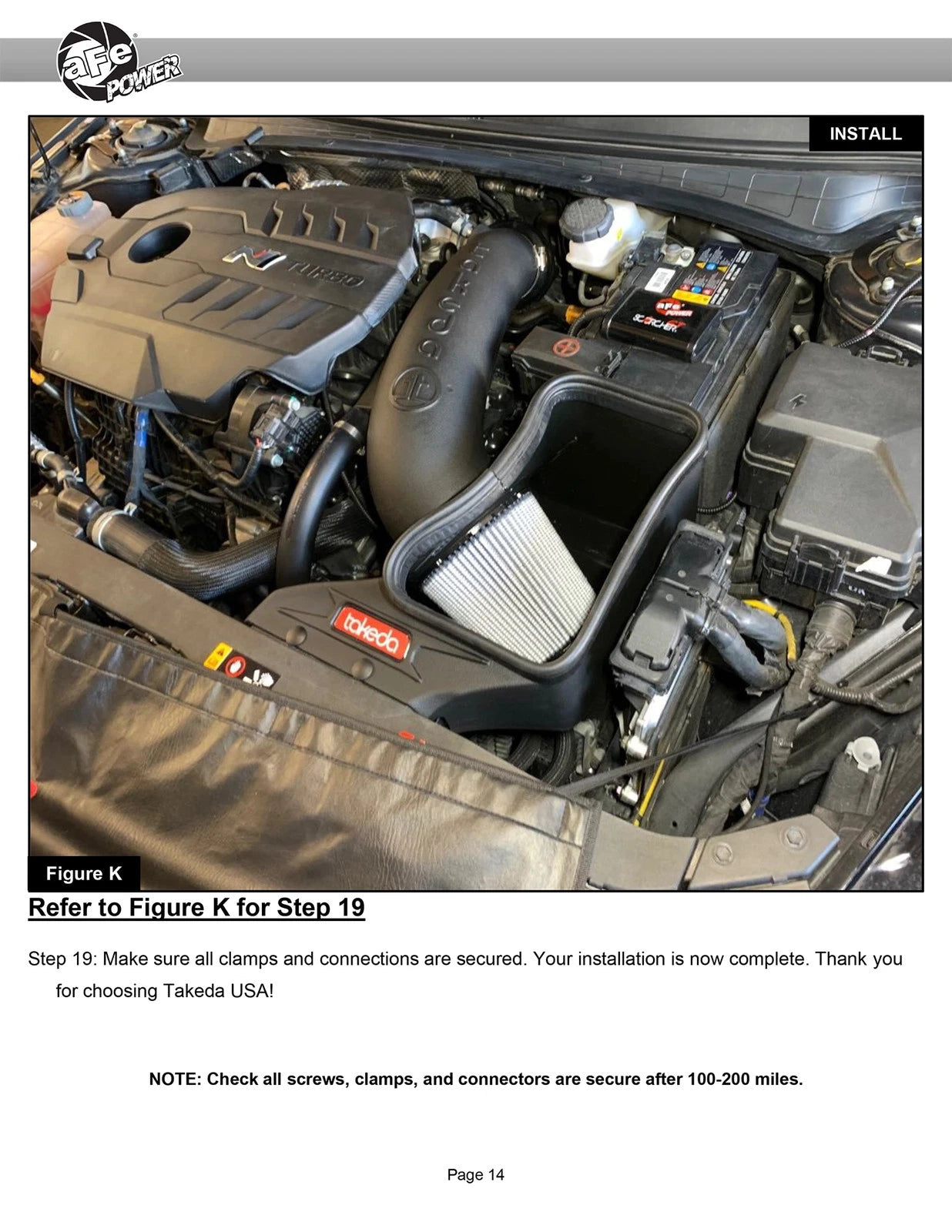 aFe Takeda Stage-2 Pro DRY S Cold Air Intake System 2022 Hyundai Elantra N