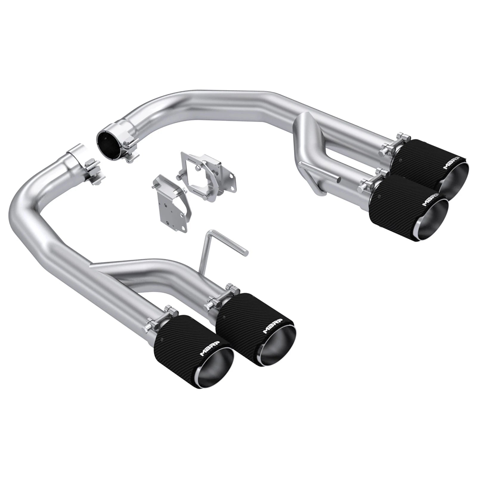 MBRP 24-25 Ford Mustang GT 5.0L T304 SS 2.5in Axle-Back Dual Rear w/ Quad Carbon Fiber Tips