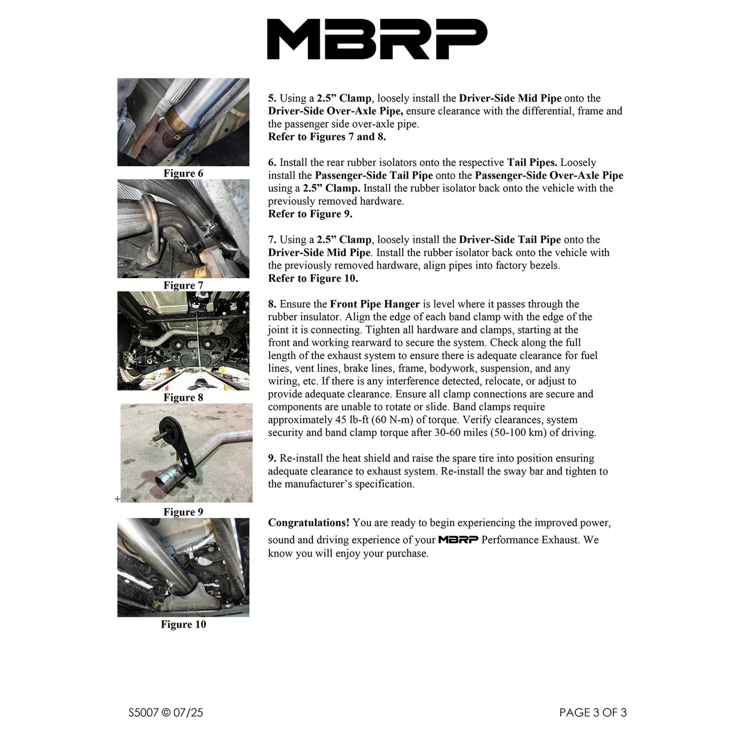 MBRP 21-25 Cadillac Escalade 6.2L (Excl V-Series) T304 2.5in Dual Split Rear 3in Cat Back Exhaust