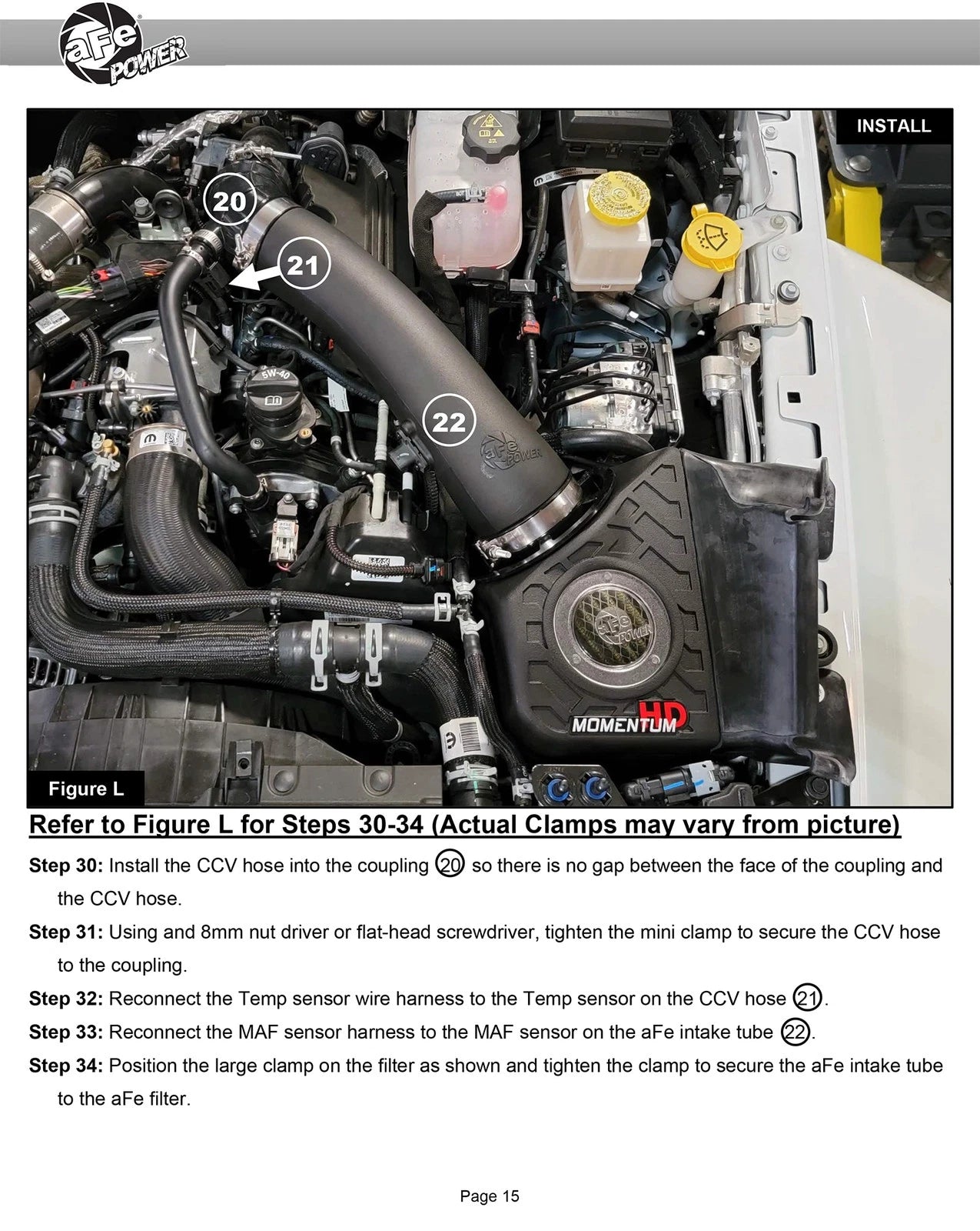 aFe 20-21 Jeep Wrangler (JL) V6-3.0L (td) Momentum HD Cold Air Intake System w/ Pro 10R Media