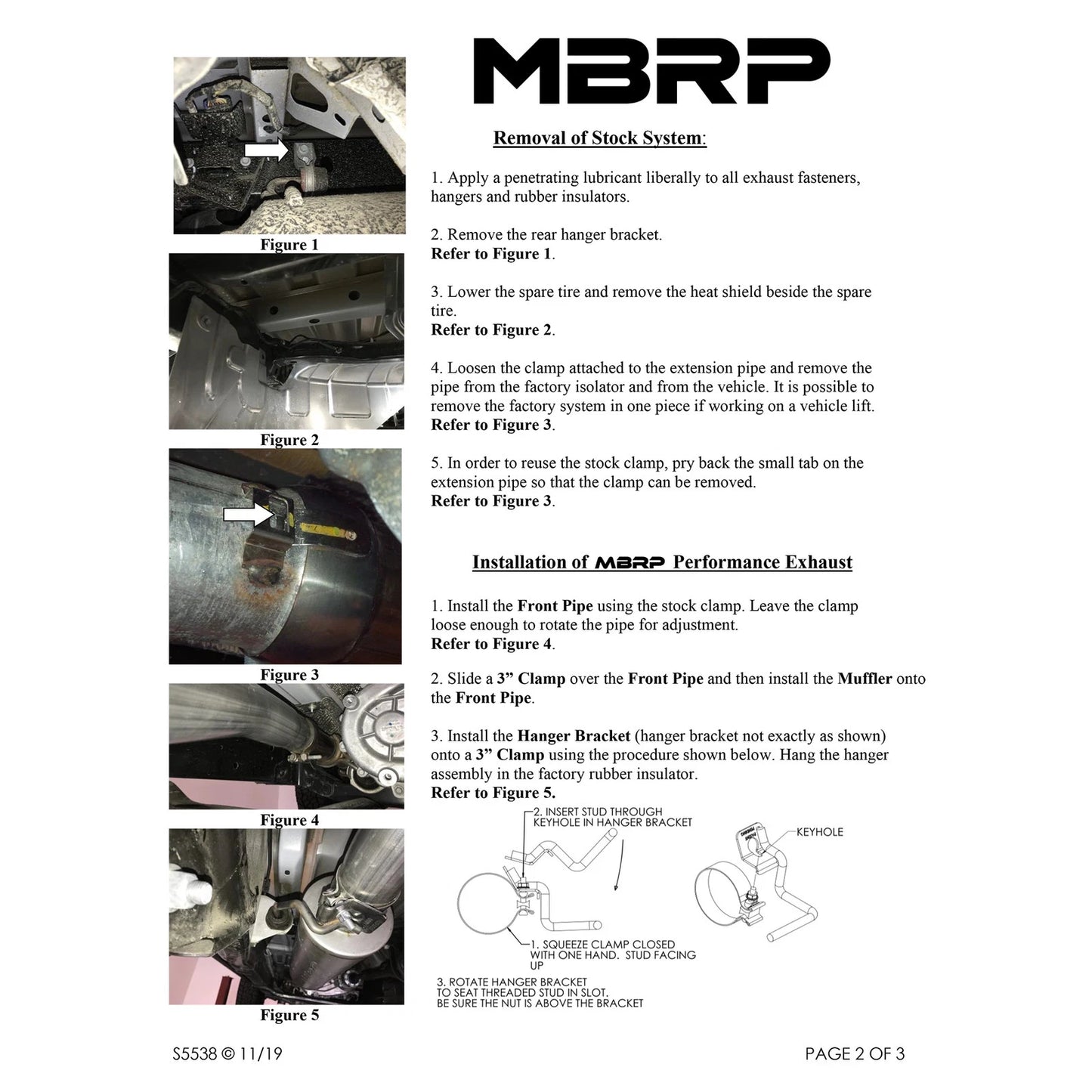 MBRP 2020 Jeep Gladiator 3.6L 2.5in Dual Rear Exit Cat Back Exhaust 304