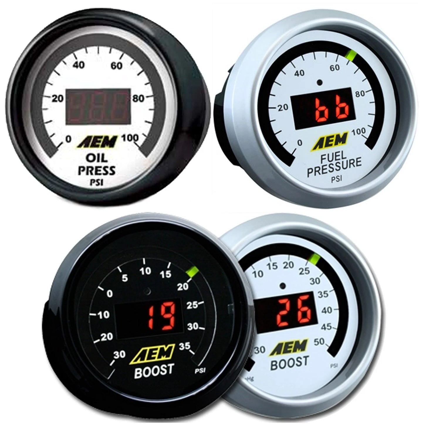 AEM 52mm Pressure (Oil or Fuel) Digital Gauge