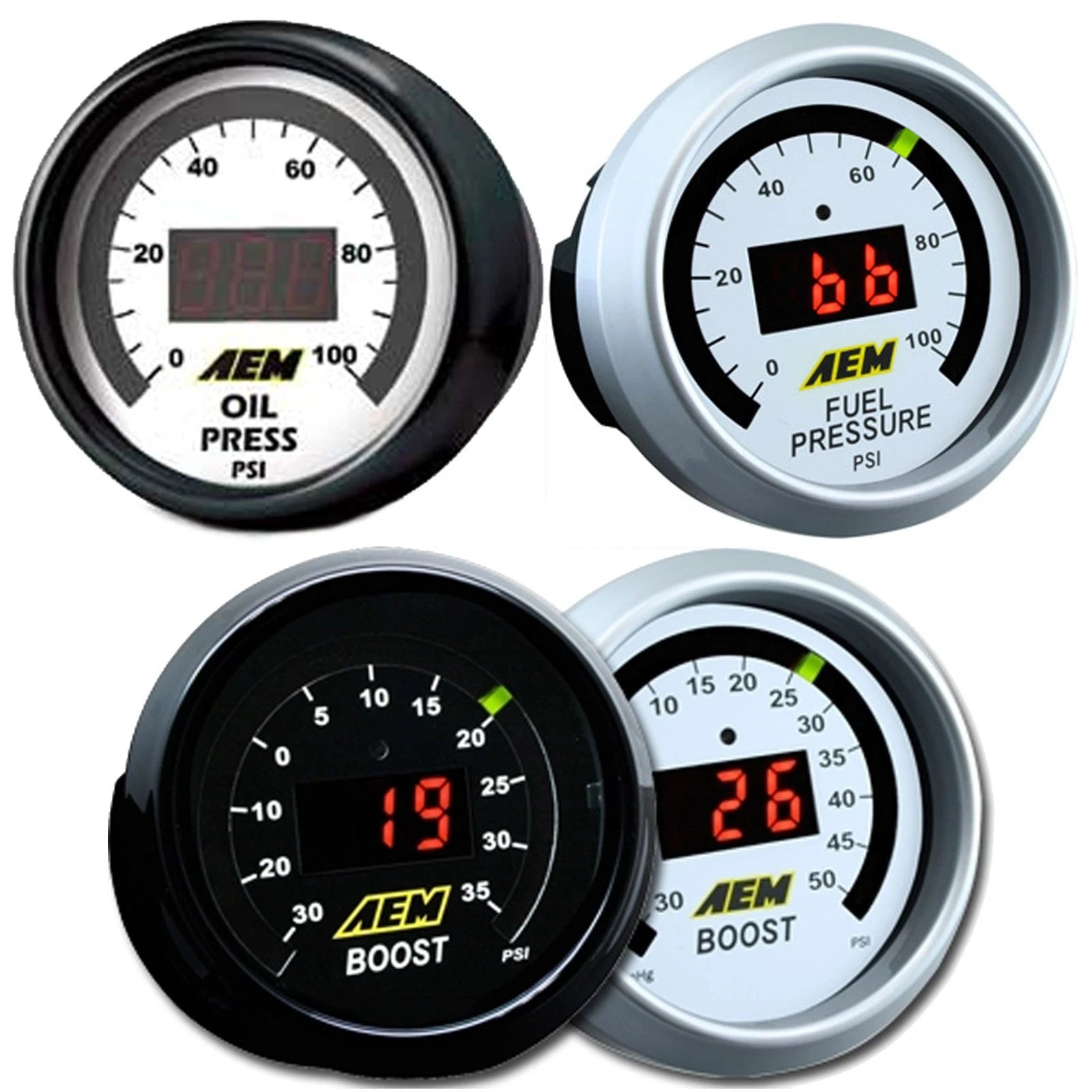 AEM 52mm Pressure (Oil or Fuel) Digital Gauge