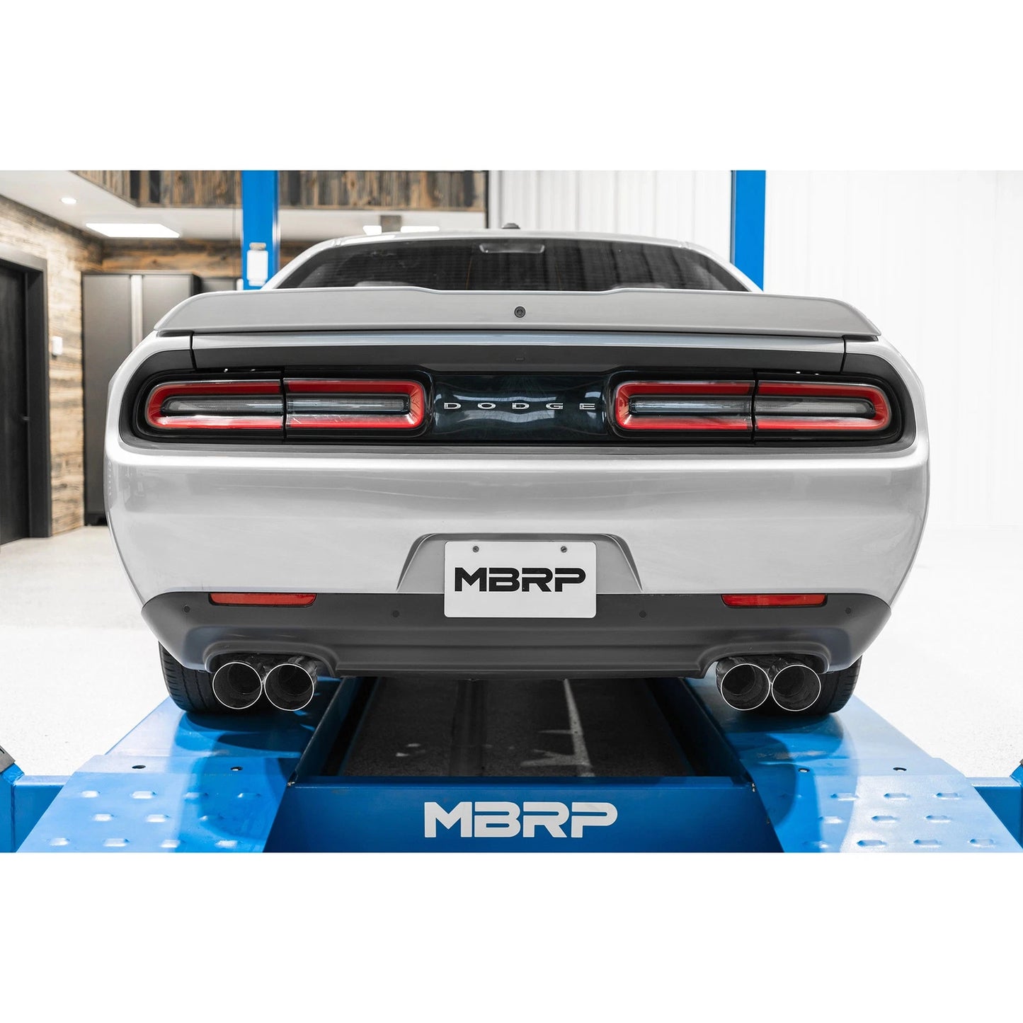 MBRP 15-16 Dodge Challenger RT 5.7L Aluminized Steel 3in Dual Rear Cat-back Quad Tips - Street