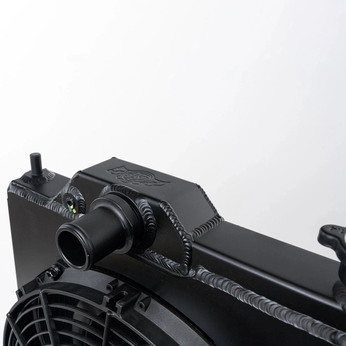CSF 01-07 Mitsubishi Evo 7/8/9 Full-Slim Radiator w/12in Fan & Shroud/-16AN - Black