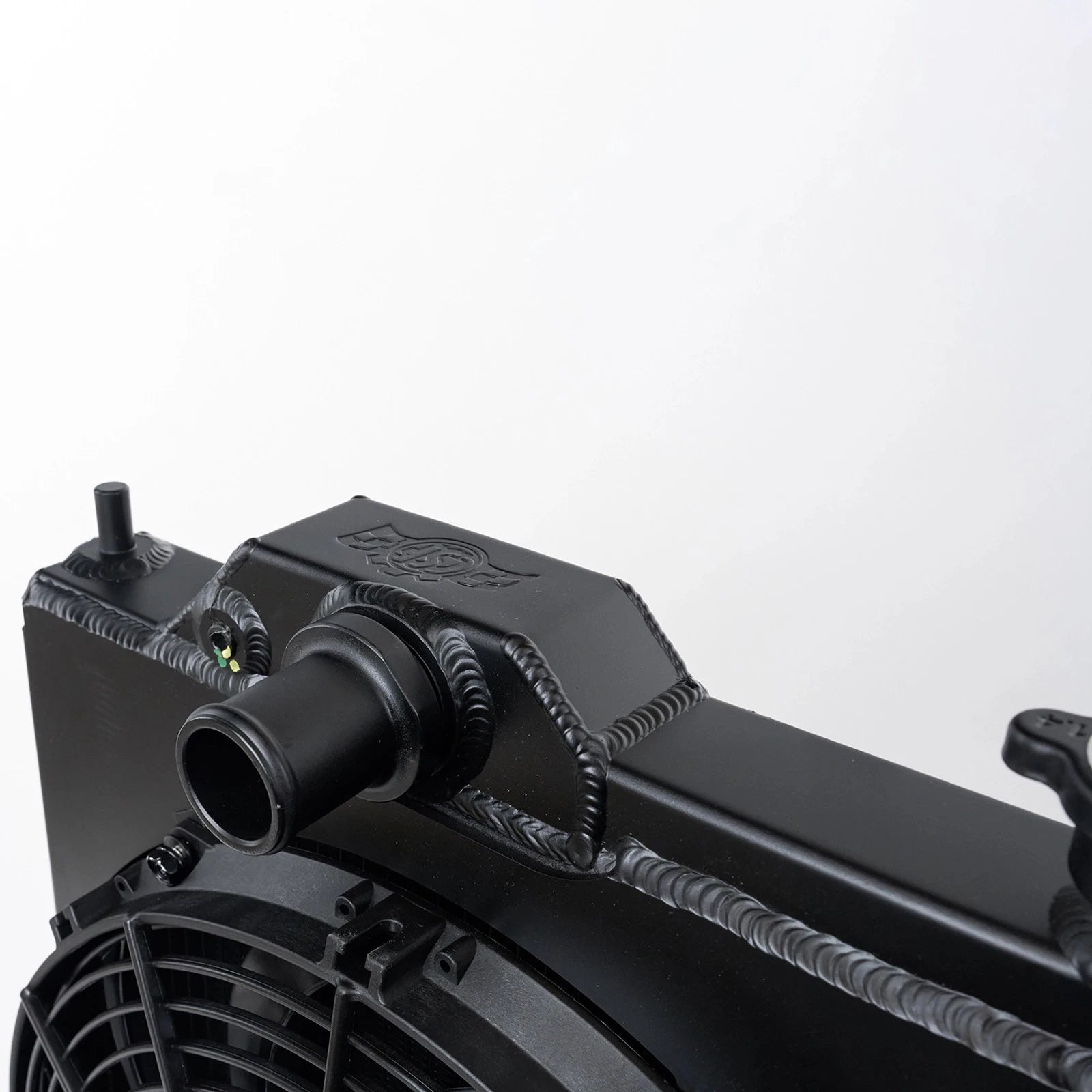 CSF 01-07 Mitsubishi Evo 7/8/9 Full-Slim Radiator w/12in Fan & Shroud/-16AN - Black
