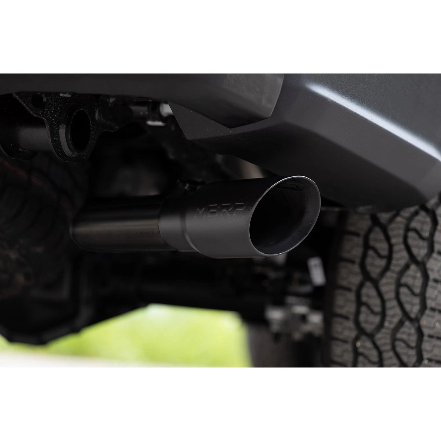 MBRP 2024+ Ford Ranger 2.7L 2.5 into 3in Single Side Exit Cat Back - BLK