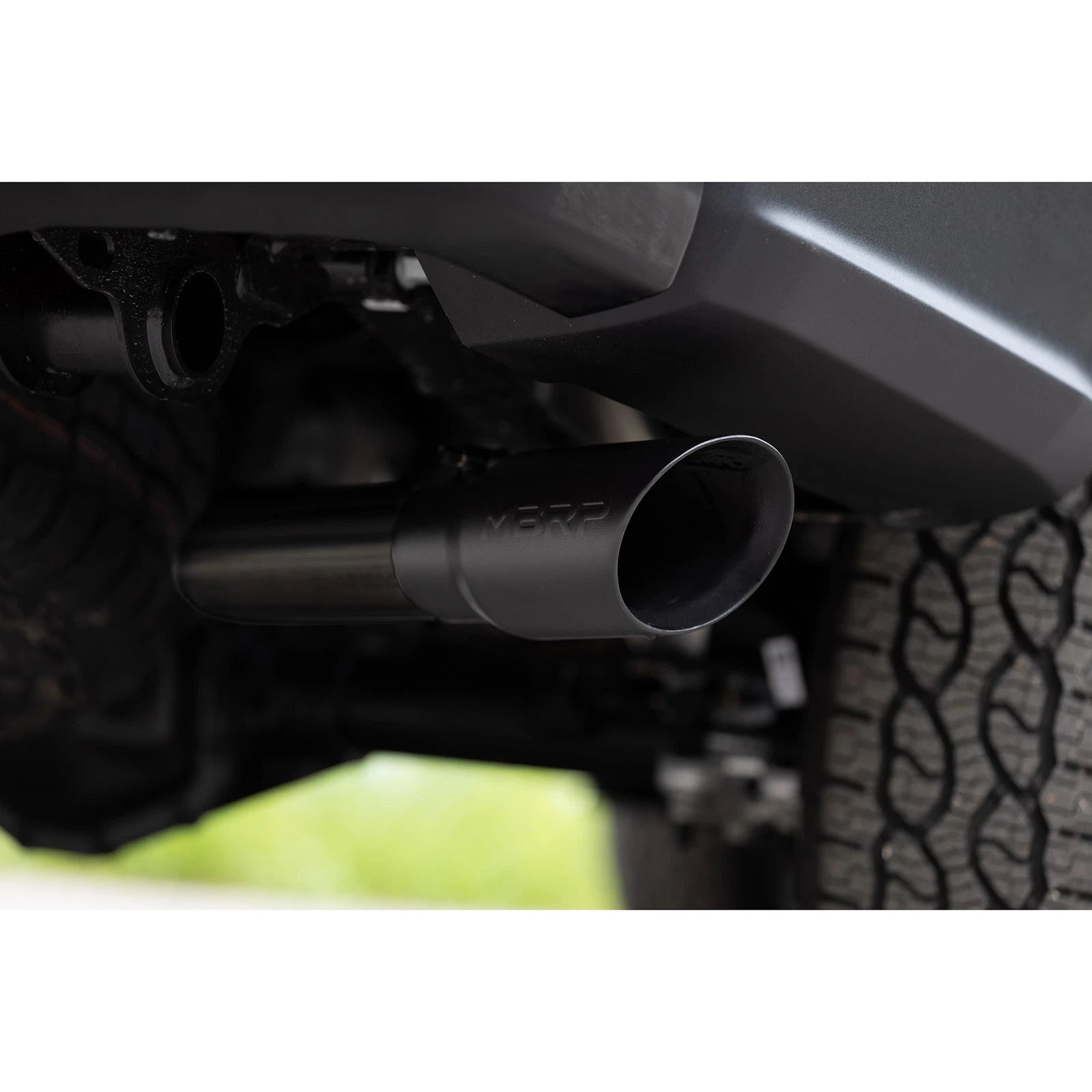 MBRP 2024+ Ford Ranger 2.7L 2.5 into 3in Single Side Exit Cat Back - BLK