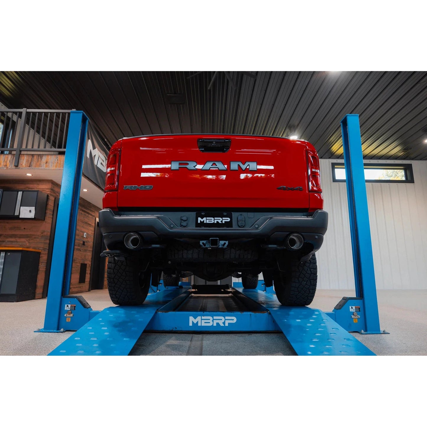 MBRP 2025 RAM RHO 3in Dual Split Rear Cat Back w/ Carbon Fiber Tips - T304