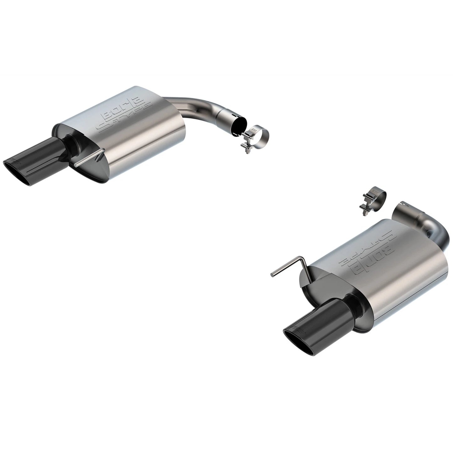 Borla 2024 Ford Mustang GT 5.0L V8 w/o Active Exhaust S-Type Axle-Back Exhaust System - Black Chrome