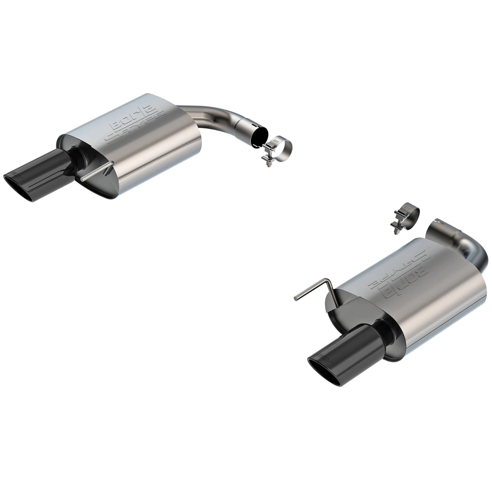 Borla 2024 Ford Mustang GT 5.0L V8 w/o Active Exhaust S-Type Axle-Back Exhaust System - Black Chrome