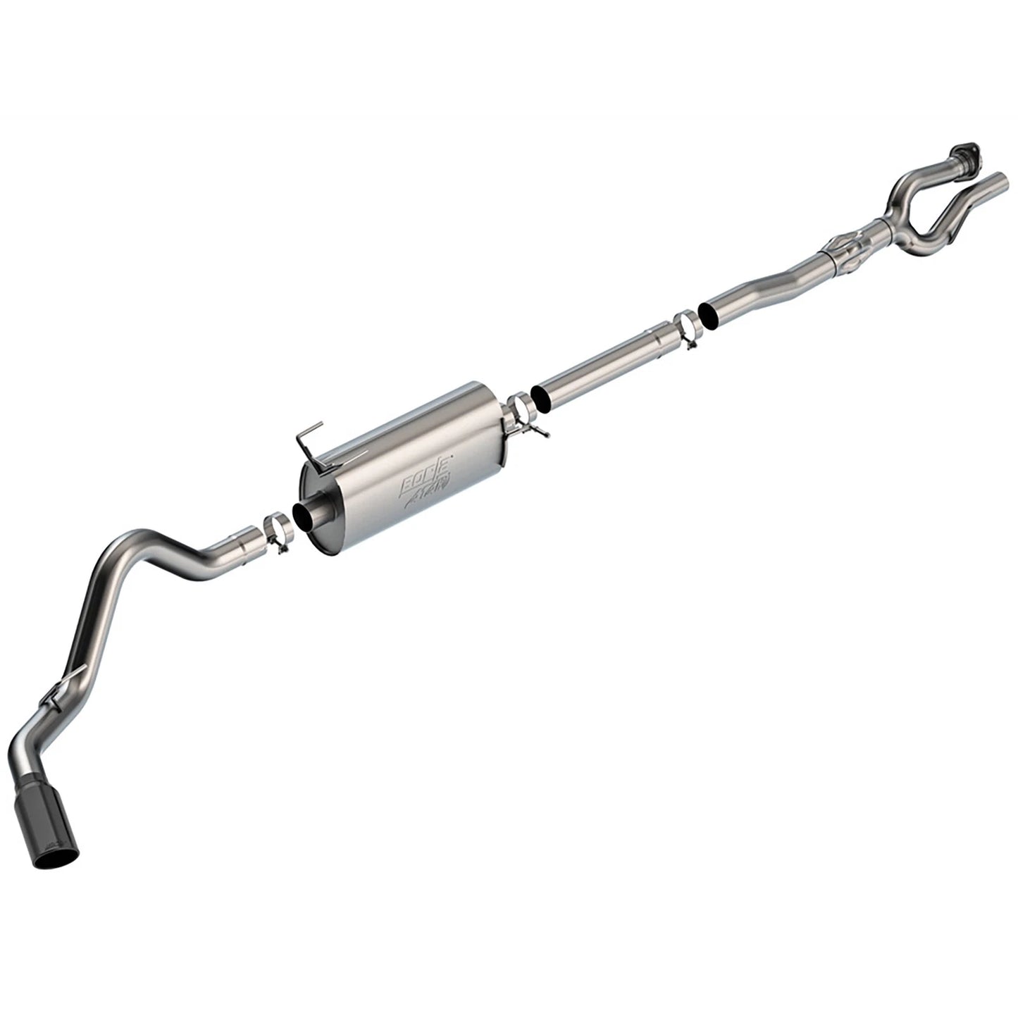 Borla 20-25 Ford F250/F350 Super Duty 7.3L V8 4dr 2.75in-3in ATAK Cat-Back Exhaust - Blk Chrome