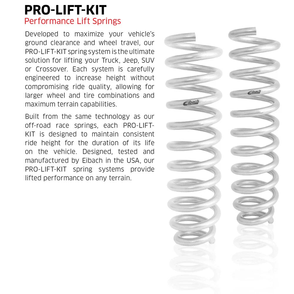 Eibach 01-07 Toyota Sequoia SUV 4WD Pro-Lift Kit Rear Springs Only - Set of 2
