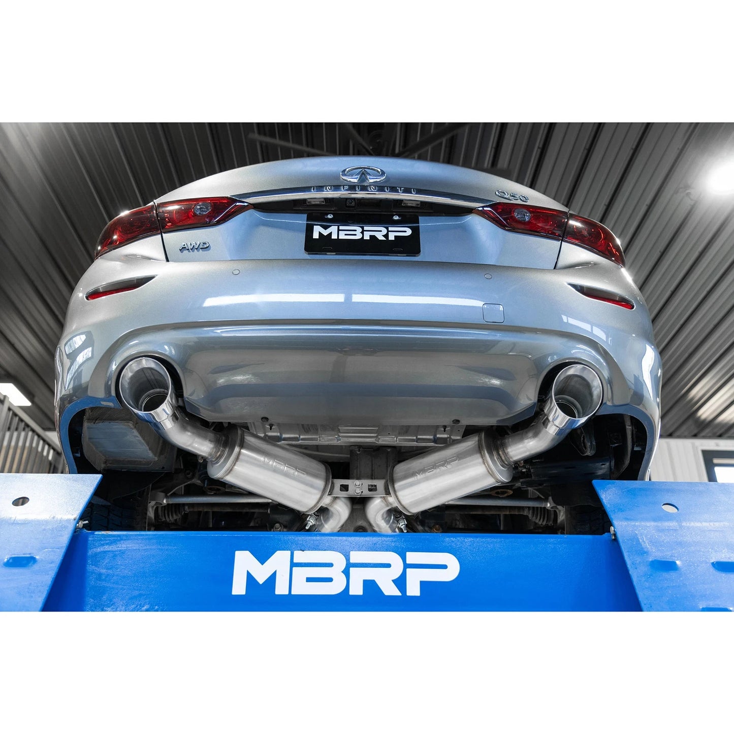 MBRP 16-22 Infiniti Q50 3.0L RWD/AWD 3in Cat-Back Dual Split Rear Street Version T304