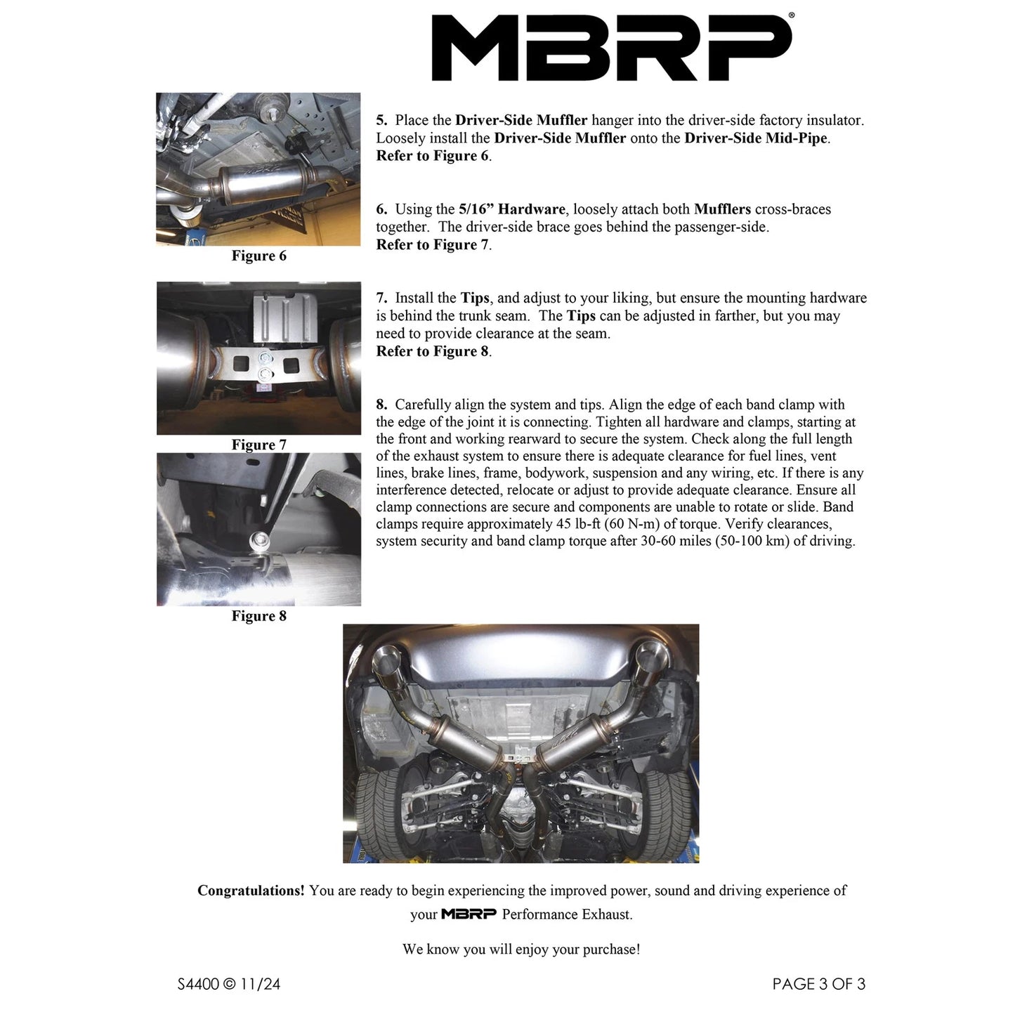 MBRP 16-19 Infiniti Q50 3.0L FWD/AWD 3in Cat Back w/ 4.5in OD Carbon Fiber Tips - T304
