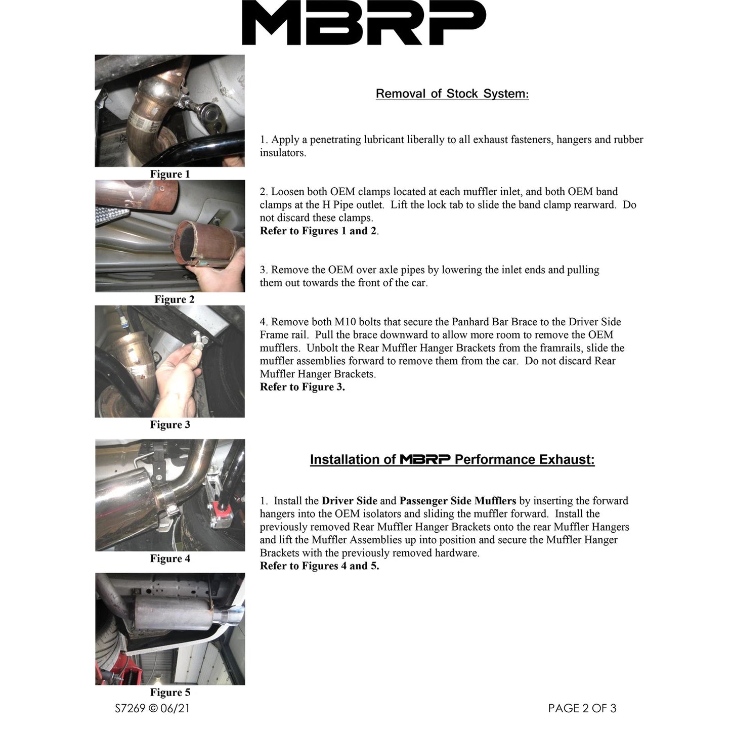 MBRP 05-09 Ford Shelby GT500 / GT Dual Split Rear Street Version 4in Tips T409 Exhaust System
