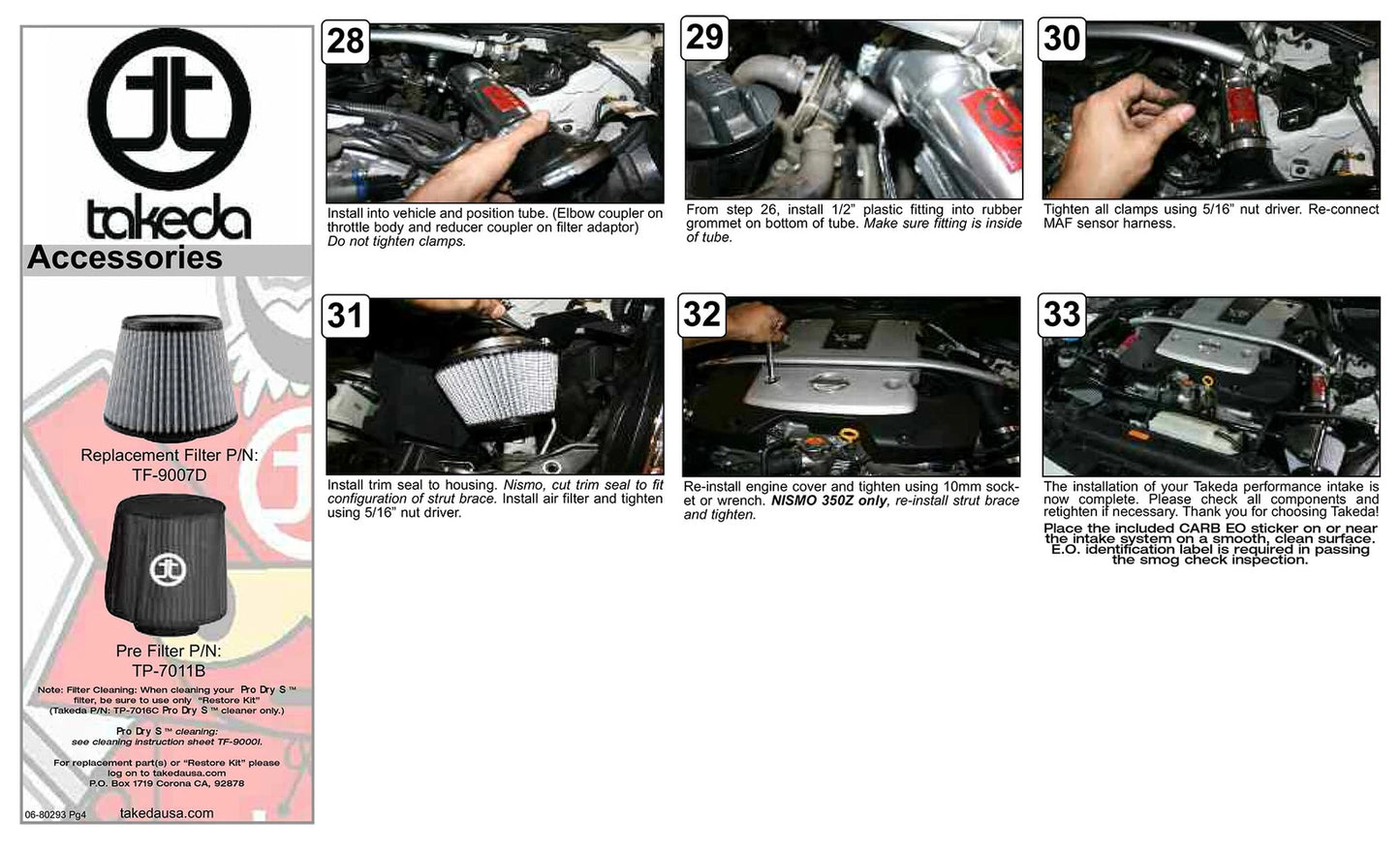 aFe Takeda Intakes Stage-2 PDS AIS PDS Nissan 350Z 07-08 V6-3.5L (pol)