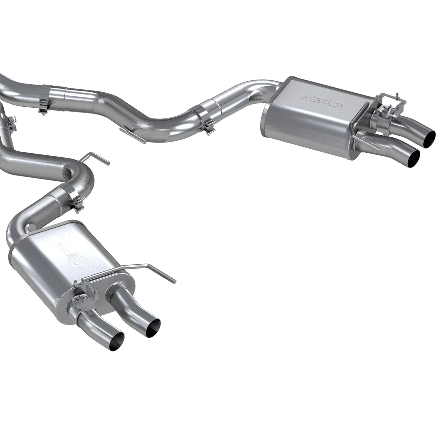 MBRP 16-20 Ford GT350/GT350R Dual Quad Split Rear Outlet 3in Cat Back T304 Exhaust