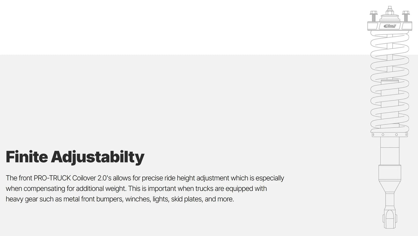 Eibach 05-15 Toyota Tacoma 2WD Pro-Truck Coilover Stage 2 (Front Coilovers + Rear Shocks)