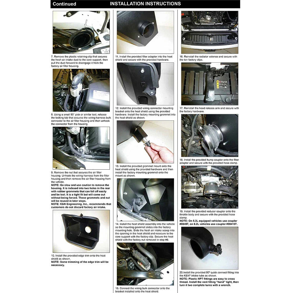 K&N 2019+ Chevrolet 1500 5.3L / 6.2L V8 F/I AirCharger Performance Intake System