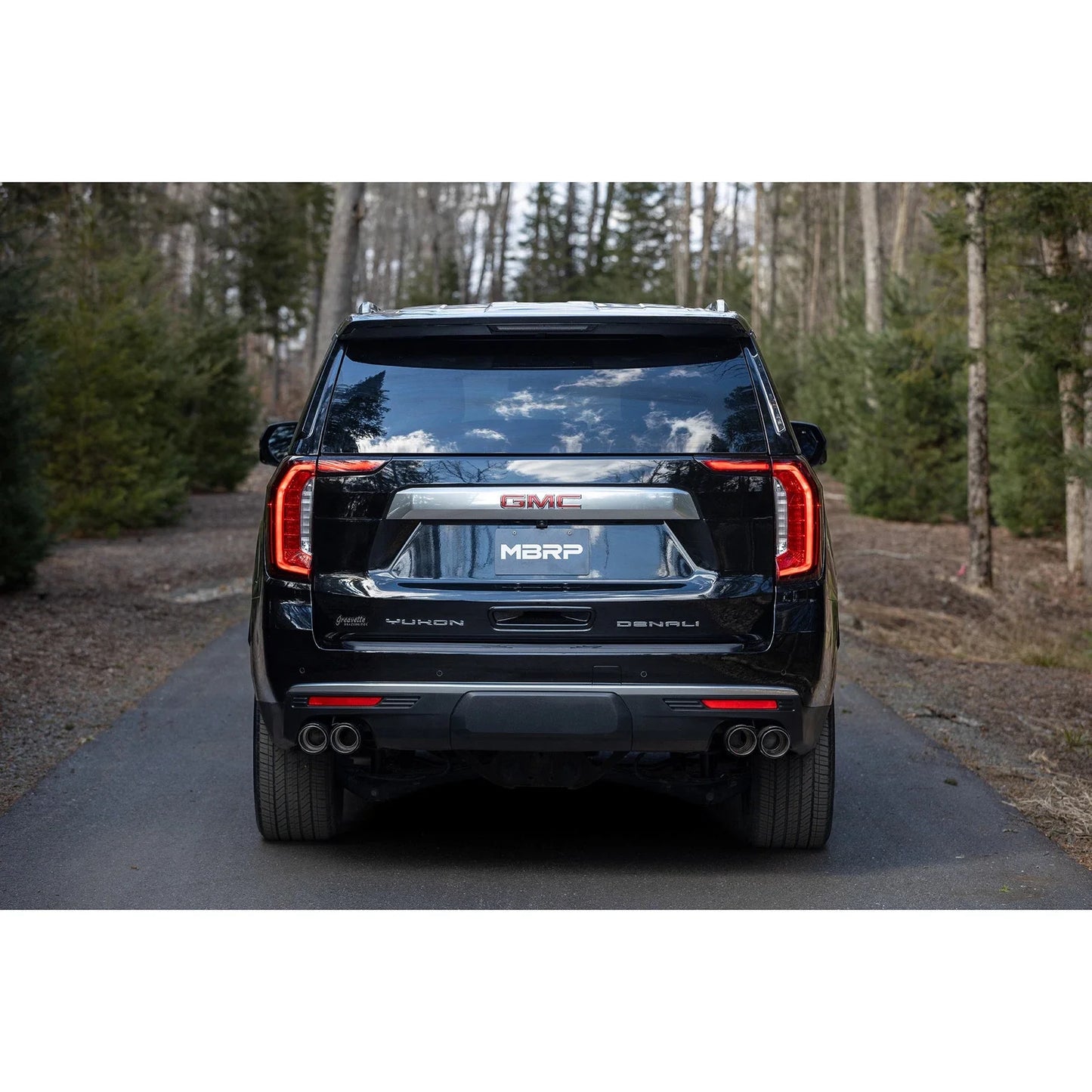MBRP 2021+ Chevy Tahoe / GMC Yukon T304 SS 3in Cat-Back Dual Split Exhaust w/ Quad Carbon Fiber Tips